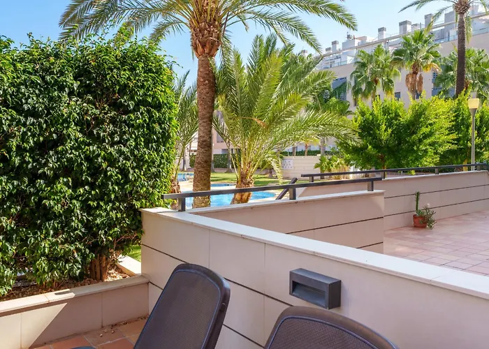 شقة Hogar Brisa De Marinas Acogedor Con Amplia Terraza Y Acceso Directo A Piscinas-comfortable With Spacious Terrace And Direct Pool Access *